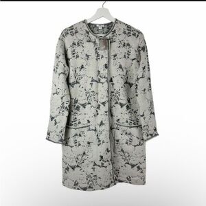 j.jill jacquard longline sweater jacket size medium EUC